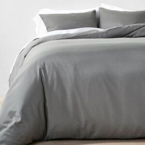Casaluna - 3pc Full/Queen Lyocell Cotton Blend Duvet & Sham S Gray